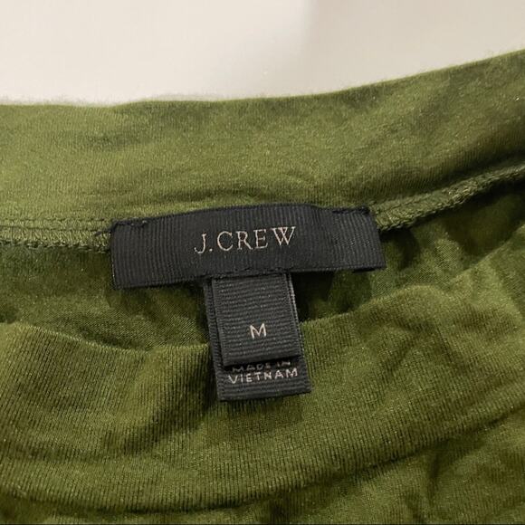 J. Crew Olive Green Long Sleeve Crewneck Dress with Pockets Size M - Picture 6 of 9